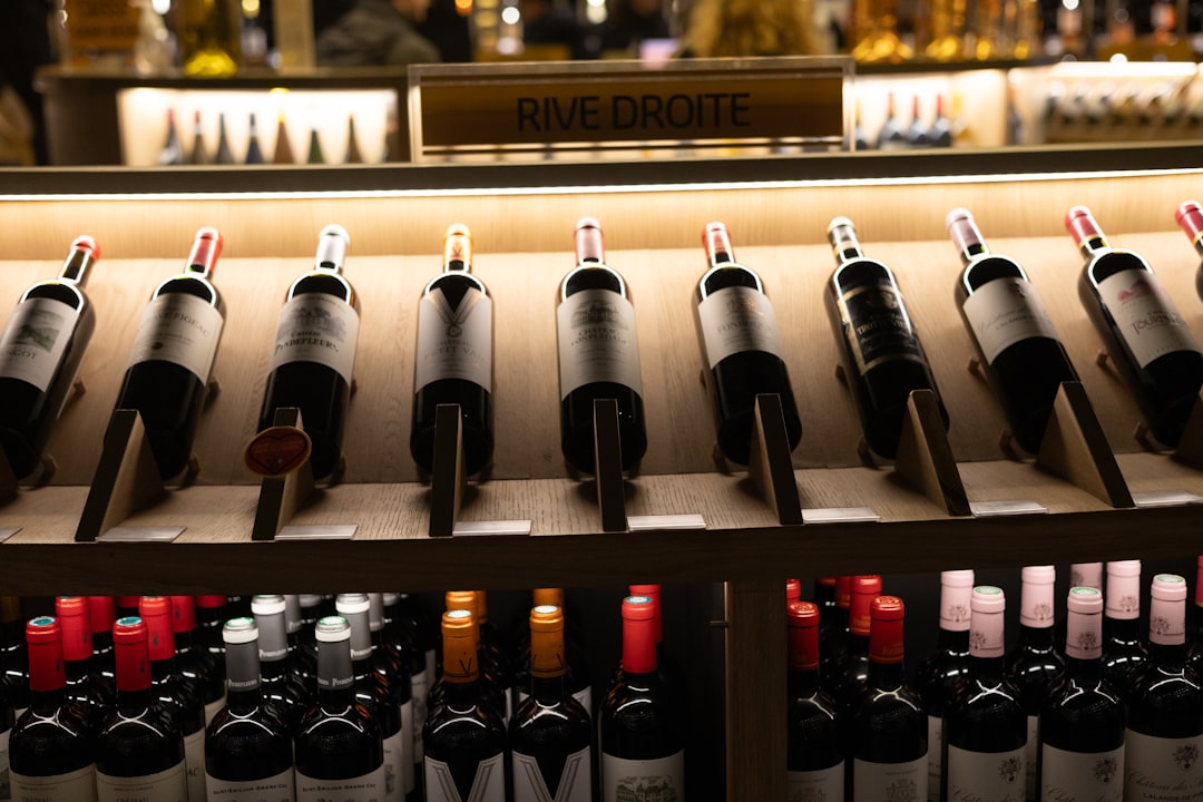 Garrafas de vinho em prateleira para guia de como escolher vinhos para iniciantes